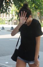 KENDALL JENNER in Daisy Dukes Arrives at Her Hotel in New York