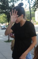 KENDALL JENNER in Daisy Dukes Arrives at Her Hotel in New York