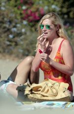 KESHA SEBERT in Swimsuit on the Beach in Malibu