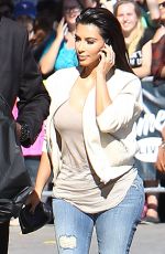 KIM KARDASHIAN Arrives at Jimmy Kimmel Live Show in Los Angeles