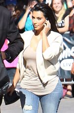 KIM KARDASHIAN Arrives at Jimmy Kimmel Live Show in Los Angeles