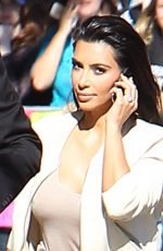 KIM KARDASHIAN Arrives at Jimmy Kimmel Live Show in Los Angeles