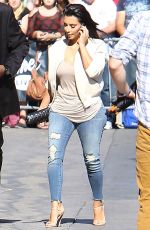 KIM KARDASHIAN Arrives at Jimmy Kimmel Live Show in Los Angeles
