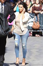 KIM KARDASHIAN Arrives at Jimmy Kimmel Live Show in Los Angeles