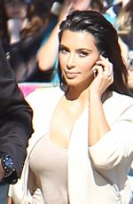 KIM KARDASHIAN Arrives at Jimmy Kimmel Live Show in Los Angeles
