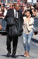 KIM KARDASHIAN Arrives at Jimmy Kimmel Live Show in Los Angeles