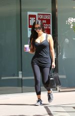 KIM KARDASHIAN in Tights Heading to a Gym in Calabasas