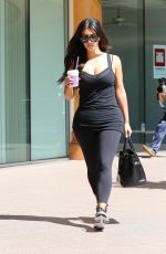 KIM KARDASHIAN in Tights Heading to a Gym in Calabasas