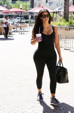 KIM KARDASHIAN in Tights Heading to a Gym in Calabasas