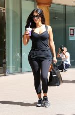 KIM KARDASHIAN in Tights Heading to a Gym in Calabasas