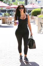 KIM KARDASHIAN in Tights Heading to a Gym in Calabasas