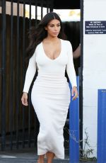 KIM KARDASHIAN Leaves a Studio in Hollywood
