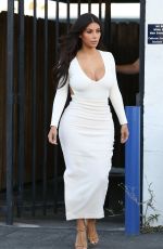 KIM KARDASHIAN Leaves a Studio in Hollywood