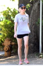 KIRSTEN DUNST Out Walking in Los Angeles