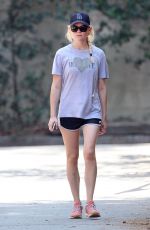 KIRSTEN DUNST Out Walking in Los Angeles