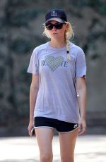 KIRSTEN DUNST Out Walking in Los Angeles