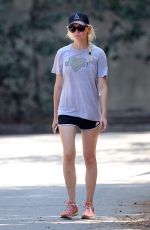 KIRSTEN DUNST Out Walking in Los Angeles