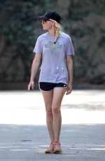 KIRSTEN DUNST Out Walking in Los Angeles