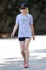 KIRSTEN DUNST Out Walking in Los Angeles