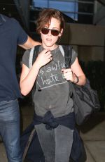 KRISTEN STEWART Arrives at LAX Airport from Japan