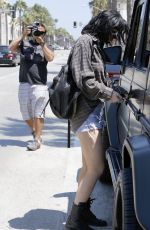 KYLIE JENNER in Cutoffs Shorts Out in Hollywood