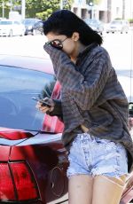 KYLIE JENNER in Cutoffs Shorts Out in Hollywood