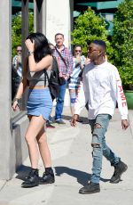 KYLIE JENNER in Tight Skirt Out in West Hollywood