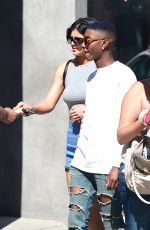 KYLIE JENNER in Tight Skirt Out in West Hollywood