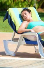 KYM MARSH in Bikini at a Pool in Portugal