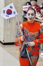 LADY GAGA Arrives at Airport in Seoul