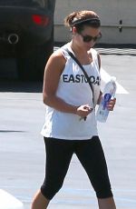 LEA MICHELE Arrives at Capitol Records in Los Angeles