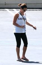 LEA MICHELE Arrives at Capitol Records in Los Angeles