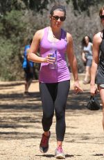 LEA MICHELE Hiking at tTree People in Los Angeles