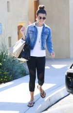 LEA MICHELE Leaves a Salon in Calabasas