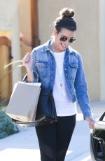 LEA MICHELE Leaves a Salon in Calabasas