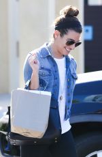LEA MICHELE Leaves a Salon in Calabasas
