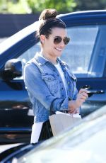 LEA MICHELE Leaves a Salon in Calabasas