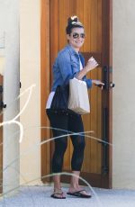 LEA MICHELE Leaves a Salon in Calabasas