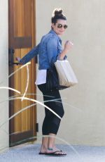 LEA MICHELE Leaves a Salon in Calabasas