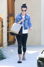 LEA MICHELE Leaves a Salon in Calabasas