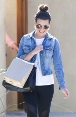 LEA MICHELE Leaves a Salon in Calabasas