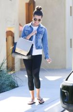 LEA MICHELE Leaves a Salon in Calabasas
