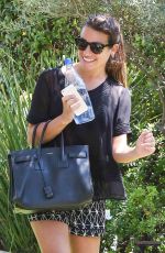 LEA MICHELE Visits a Friend in West Hollywood