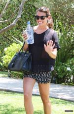 LEA MICHELE Visits a Friend in West Hollywood