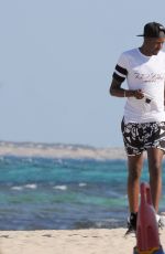 LINDSAY LOHAN on the Beach in Ibizza