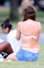 LISA SNOWDON and Boyfriend Adereti Monney at Finsbury Park