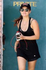 LUCY HALE in Shorts Leaves a Gym in West Hollywood
