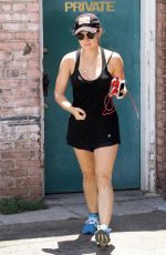 LUCY HALE in Shorts Leaves a Gym in West Hollywood