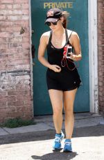 LUCY HALE in Shorts Leaves a Gym in West Hollywood