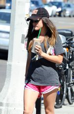 LUCY HALE in Shorts Out and About in Los Angeles